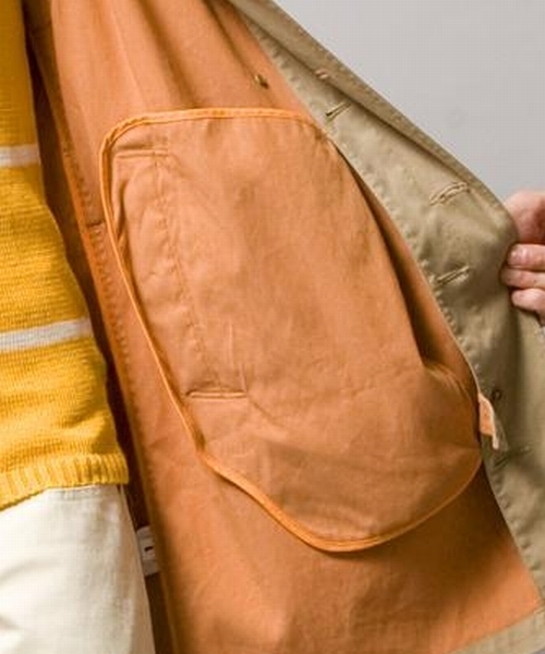 MONKEY TIME（モンキータイム）の「MT∴ ストレッチ Wフェイス ミリタリートレンチ◆（トレンチコート・メンズ・ベージュ/ナチュラル・SMALL/MEDIUM/LARGE）」の8枚目の写真