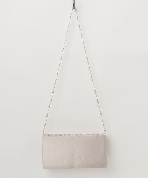 STYLEBLOCK(スタイルブロック)の「プリーツ&大きいパールパーティークラッチバッグ(クラッチバッグ・レディース・ブラック/シルバー/オフホワイト/シャンパン/ピンク/ネイビー/ワイン・FREE)」の8枚目の写真