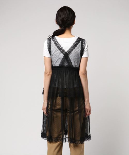 axes femme（アクシーズファム）の「ドットチュール重ねジレ