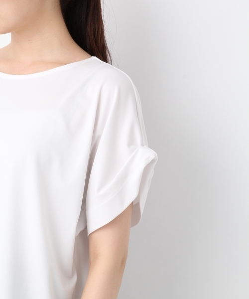 LEPSIM(レプシィム)の「フハクライクタックスリーブプルオーバーSS 799225(Tシャツ/カットソー・レディース・ブラック/ダークブラウン/オフホワイト/グレイッシュベージュ・FREE)」の18枚目の写真
