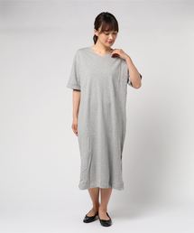 AMERICAN HOLIC | ・Vネックロールアップ5分袖ワンピース(ワンピース)