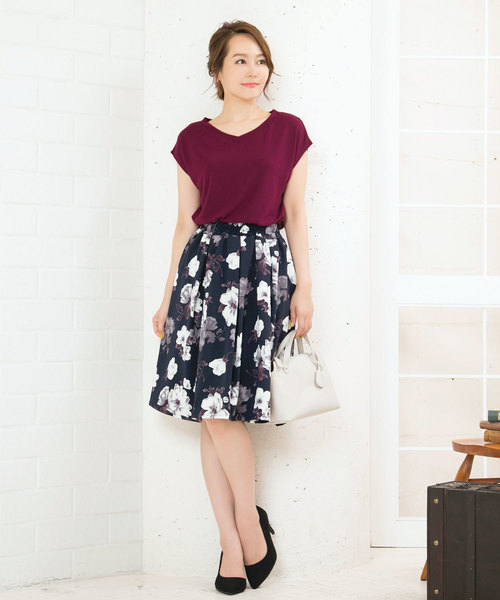 KOBE LETTUCE（コウベレタス）の「選べる[クルーネックorVネック]フレンチスリーブニットソートップス＊レディース/サマーニット[C3377]神戸レタス（ニット/セーター・レディース・ブラック/ベージュ/オフホワイト/ピンク/グリーン/マスタード/ホワイト系その他/ブラック系その他/ベージュ系その他/グリーン系その他/イエロー系その他/ピンク系その他・FREE）」の19枚目の写真