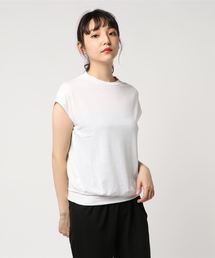 KOBE LETTUCE | 選べる[クルーネックorVネック]フレンチスリーブニットソートップス＊レディース/サマーニット[C3377]神戸レタス(ニット/セーター)