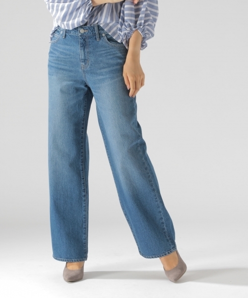 BAYFLOW（ベイフロー）の「ストレートワイドデニム 18AW（デニムパンツ・レディース・ダークブルー/インディゴブルー・24inch/23inch/25inch/22inch/26inch）」の7枚目の写真