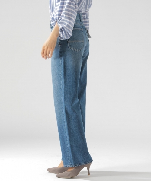BAYFLOW（ベイフロー）の「ストレートワイドデニム 18AW（デニムパンツ・レディース・ダークブルー/インディゴブルー・24inch/23inch/25inch/22inch/26inch）」の9枚目の写真