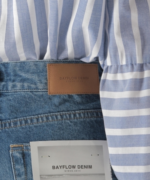 BAYFLOW（ベイフロー）の「ストレートワイドデニム 18AW（デニムパンツ・レディース・ダークブルー/インディゴブルー・24inch/23inch/25inch/22inch/26inch）」の15枚目の写真