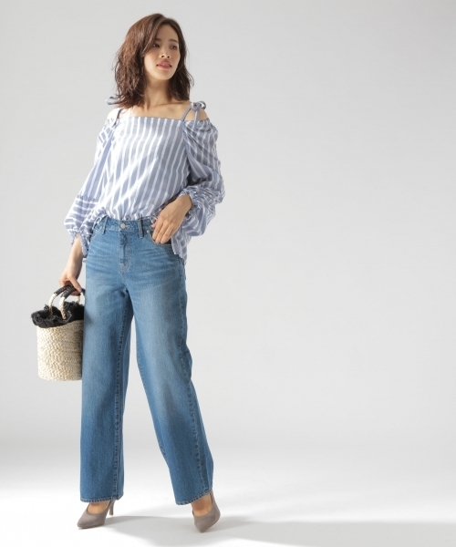 BAYFLOW（ベイフロー）の「ストレートワイドデニム 18AW（デニムパンツ・レディース・ダークブルー/インディゴブルー・24inch/23inch/25inch/22inch/26inch）」の21枚目の写真