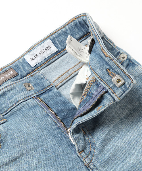BAYFLOW（ベイフロー）の「[KIDS]スリムスキニーダメージデニム（デニムパンツ・キッズ・サックスブルー/インディゴブルー/チャコール・XX-LARGE/X-LARGE/SMALL/MEDIUM/LARGE）」の9枚目の写真