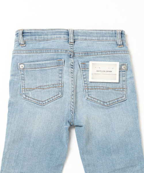 BAYFLOW（ベイフロー）の「[KIDS]スリムスキニーダメージデニム（デニムパンツ・キッズ・サックスブルー/インディゴブルー/チャコール・XX-LARGE/X-LARGE/SMALL/MEDIUM/LARGE）」の16枚目の写真
