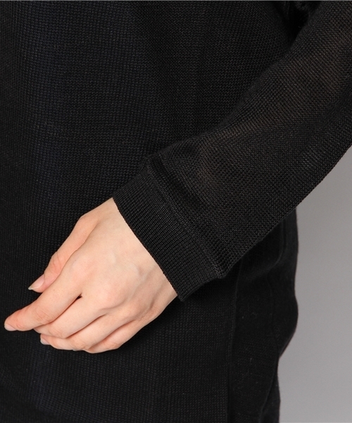 COSMIC WONDER Light Source（コズミックワンダーライトソース）の「SILK COTTON KNIT TOP（ニット/セーター・レディース・ネイビー/ブラック/ナチュラル・0）」の7枚目の写真