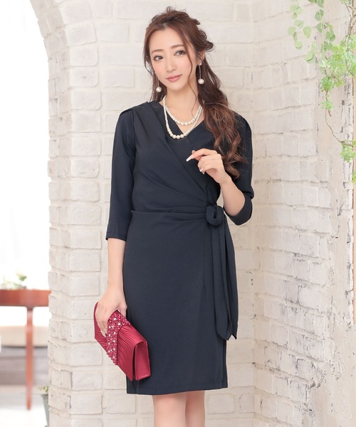 カシュクールリボンタイトひざ丈ワンピースパーティードレス ドレス Retica Retica Mew レティカミュウ のドレス カシュクールリボンタイトひざ丈ワンピースパーティードレス Rt Md012 を購入できます Retica ワンピース ドレス Mew レティカミュウ の