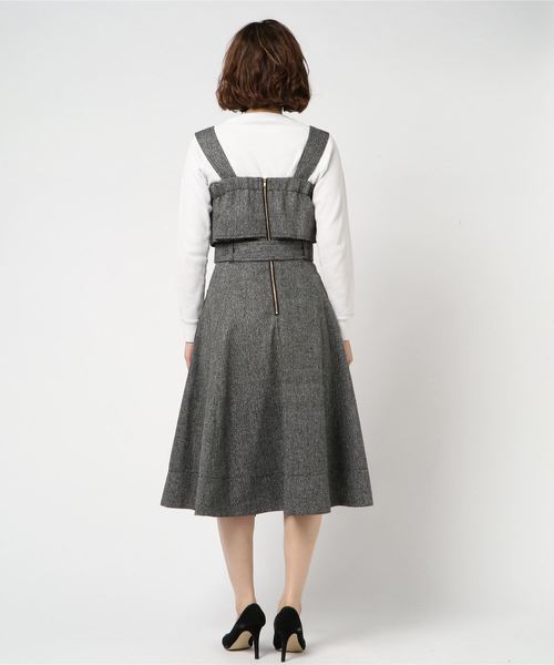 JILL by JILL STUART（ジルバイジルスチュアート）の「トレンチジャンスカミディ（ワンピース・レディース・ベージュ/グレー・SMALL/MEDIUM）」の3枚目の写真