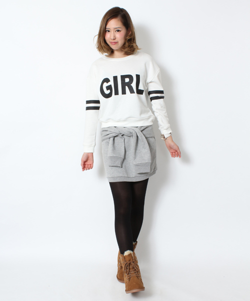 WEGO（ウィゴー）の「WEGO/スリーブベルトスウェットスカート（スカート・レディース・ブラック系その他/杢グレー/オートミール/ネイビー・FREE）」の12枚目の写真