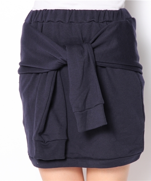 WEGO（ウィゴー）の「WEGO/スリーブベルトスウェットスカート（スカート・レディース・ブラック系その他/杢グレー/オートミール/ネイビー・FREE）」の7枚目の写真