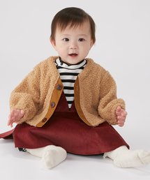 Ampersand | GIRL'S　ボア着せ込み風カバーオール(ロンパース)