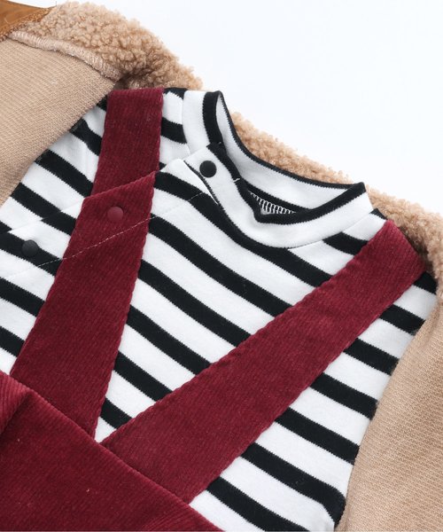 Ampersand（アンパサンド）の「GIRL'S　ボア着せ込み風カバーオール（ロンパース・キッズ・ベージュ/アイボリー・70/80）」の9枚目の写真