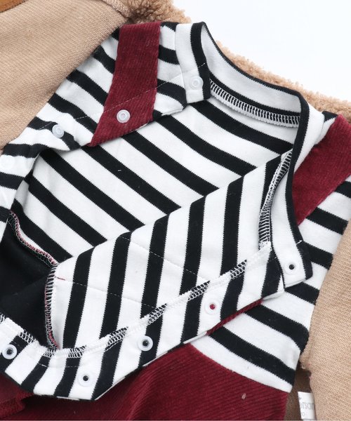 Ampersand（アンパサンド）の「GIRL'S　ボア着せ込み風カバーオール（ロンパース・キッズ・ベージュ/アイボリー・70/80）」の7枚目の写真