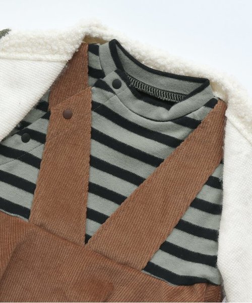 Ampersand（アンパサンド）の「GIRL'S　ボア着せ込み風カバーオール（ロンパース・キッズ・ベージュ/アイボリー・70/80）」の12枚目の写真