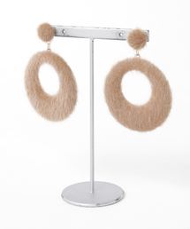 natural couture | ふわふわサークルピアス(ピアス（両耳用）)