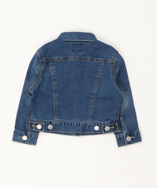 L.COPECK（エルコペック）の「[100-160]ハイストレッチデニム　Gジャン（デニムジャケット・キッズ・ブルー/ホワイト/ブラック/カーキ/マスタード・100cm/110cm/120cm/130cm/140cm/150cm/160cm）」の6枚目の写真