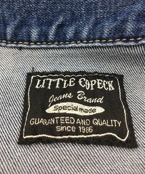 L.COPECK（エルコペック）の「[100-160]ハイストレッチデニム　Gジャン（デニムジャケット・キッズ・ブルー/ホワイト/ブラック/カーキ/マスタード・100cm/110cm/120cm/130cm/140cm/150cm/160cm）」の10枚目の写真