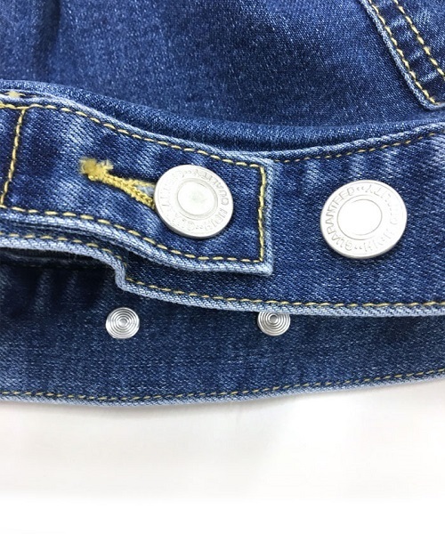 L.COPECK（エルコペック）の「[100-160]ハイストレッチデニム　Gジャン（デニムジャケット・キッズ・ブルー/ホワイト/ブラック/カーキ/マスタード・100cm/110cm/120cm/130cm/140cm/150cm/160cm）」の11枚目の写真