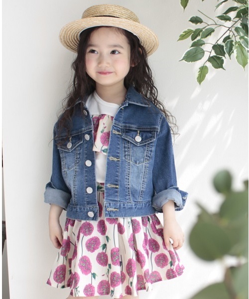 L.COPECK（エルコペック）の「[100-160]ハイストレッチデニム　Gジャン（デニムジャケット・キッズ・ブルー/ホワイト/ブラック/カーキ/マスタード・100cm/110cm/120cm/130cm/140cm/150cm/160cm）」の15枚目の写真