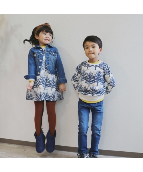 L.COPECK（エルコペック）の「[100-160]ハイストレッチデニム　Gジャン（デニムジャケット・キッズ・ブルー/ホワイト/ブラック/カーキ/マスタード・100cm/110cm/120cm/130cm/140cm/150cm/160cm）」の17枚目の写真