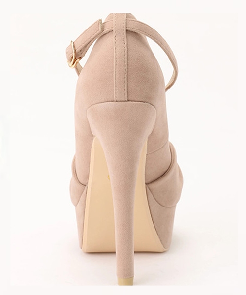 LIPSERVICE(リップサービス)の「オープントゥツイストパンプス(パンプス・レディース・ピンクベージュ/ブラック・L/M/S)」の4枚目の写真