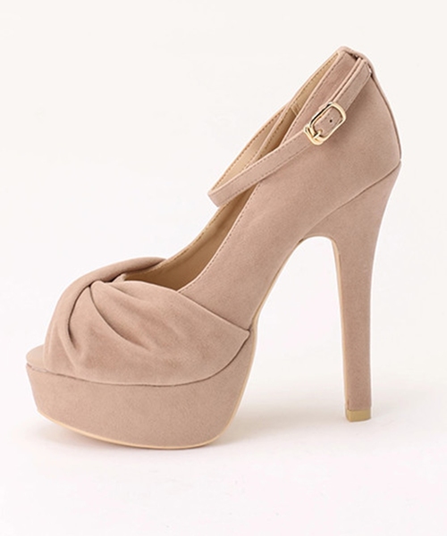 LIPSERVICE(リップサービス)の「オープントゥツイストパンプス(パンプス・レディース・ピンクベージュ/ブラック・L/M/S)」の3枚目の写真