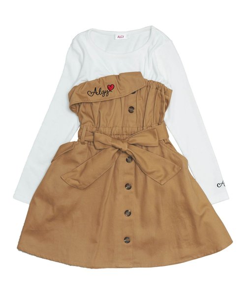 セール ワンピース トレンチ風ドッキングワンピ ワンピース Algy アルジー のファッション