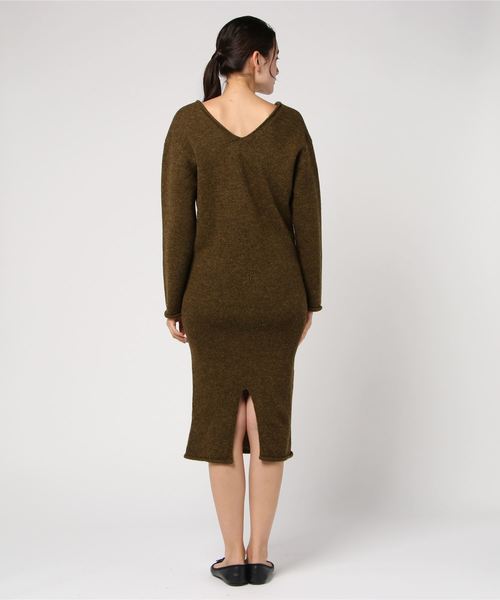 Abahouse Devinette（ドゥヴィネット）の「beautifulpeopleニットワンピース（ワンピース・レディース・カーキ/オレンジ・フリー）」の4枚目の写真