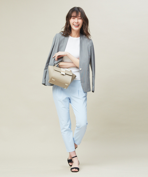 2WAYストレッチタックパンツ（8.5分丈）（その他パンツ）｜qualite