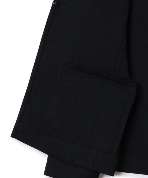 SHIPS（シップス）の「リネンライクノーカラージャケット（ノーカラージャケット・レディース・ベージュ/ネイビー・38/36）」の5枚目の写真