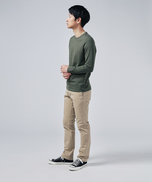 ZOZO（ゾゾ）の「長袖クルーネックTシャツ（パターンオーダー）/カーキ[MEN]（Tシャツ/カットソー・メンズ・カーキ・マルチサイズ）」の8枚目の写真