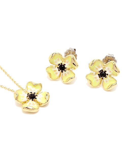 Khaju（カージュ）の「casselini:フラワーセットアクセ（ネックレス・レディース・イエロー/ライトブルー/ラベンダー・ONE SIZE）」の3枚目の写真