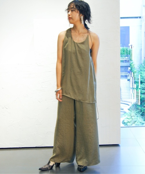 CITYSHOP（シティーショップ）の「ヴィンテージサテンフレアパンツ（その他パンツ・レディース・カーキ/ベージュ・FREE）」の8枚目の写真