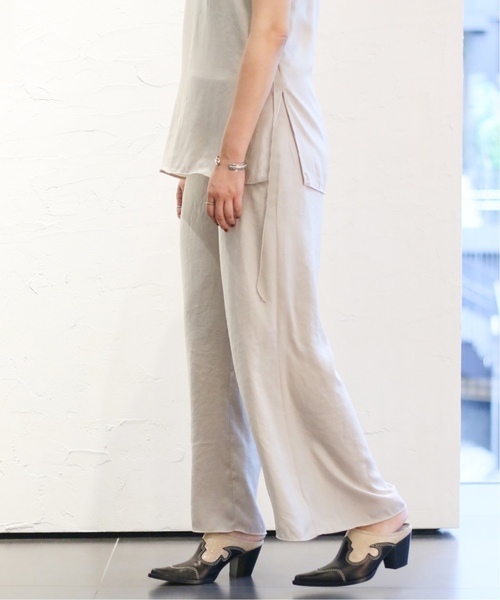 CITYSHOP（シティーショップ）の「ヴィンテージサテンフレアパンツ（その他パンツ・レディース・カーキ/ベージュ・FREE）」の10枚目の写真