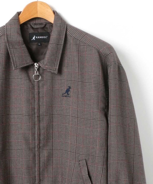 KANGOL（カンゴール）の「KANGOL/カンゴール オーバーサイズ チェック スイングトップ ブルゾン（ブルゾン・メンズ・ブラウン/グレー・M/L）」の2枚目の写真