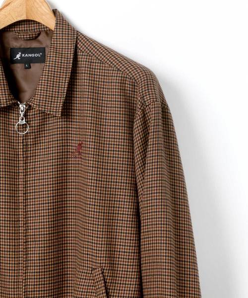 KANGOL（カンゴール）の「KANGOL/カンゴール オーバーサイズ チェック スイングトップ ブルゾン（ブルゾン・メンズ・ブラウン/グレー・M/L）」の5枚目の写真