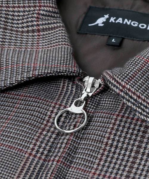 KANGOL（カンゴール）の「KANGOL/カンゴール オーバーサイズ チェック スイングトップ ブルゾン（ブルゾン・メンズ・ブラウン/グレー・M/L）」の6枚目の写真