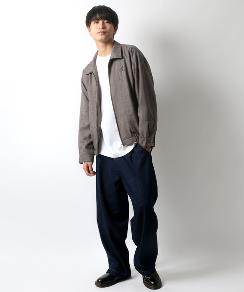 KANGOL（カンゴール）の「KANGOL/カンゴール オーバーサイズ チェック スイングトップ ブルゾン（ブルゾン・メンズ・ブラウン/グレー・M/L）」の15枚目の写真