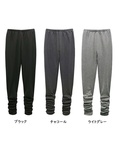 GeeRA(ジーラ)の「選べるデザイン!裏起毛リブレギンス(レギンス/スパッツ・レディース・その他3/その他1/その他2/ライトグレー/ブラック/チャコール・MEDIUM/LARGE/X-LARGE/SMALL/XX-LARGE)」の7枚目の写真