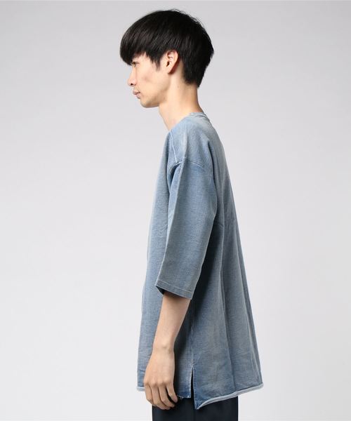 KANGOL（カンゴール）の「【別注】KANGOL×８(eight) コラボビッグシルエット半袖Tシャツ（Tシャツ/カットソー・メンズ・ライトインディゴブルー/ダークインディゴブルー・FREE）」の4枚目の写真