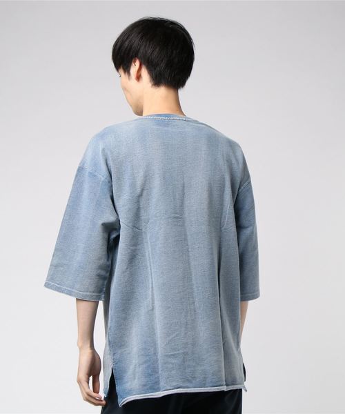 KANGOL（カンゴール）の「【別注】KANGOL×８(eight) コラボビッグシルエット半袖Tシャツ（Tシャツ/カットソー・メンズ・ライトインディゴブルー/ダークインディゴブルー・FREE）」の3枚目の写真