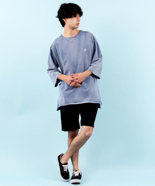 KANGOL（カンゴール）の「【別注】KANGOL×８(eight) コラボビッグシルエット半袖Tシャツ（Tシャツ/カットソー・メンズ・ライトインディゴブルー/ダークインディゴブルー・FREE）」の7枚目の写真