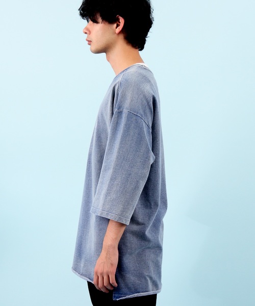 KANGOL（カンゴール）の「【別注】KANGOL×８(eight) コラボビッグシルエット半袖Tシャツ（Tシャツ/カットソー・メンズ・ライトインディゴブルー/ダークインディゴブルー・FREE）」の9枚目の写真