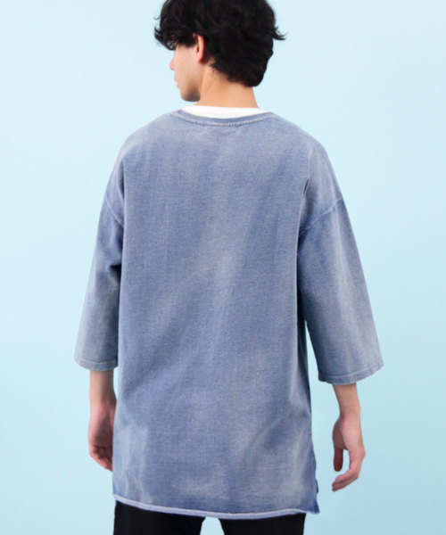 KANGOL（カンゴール）の「【別注】KANGOL×８(eight) コラボビッグシルエット半袖Tシャツ（Tシャツ/カットソー・メンズ・ライトインディゴブルー/ダークインディゴブルー・FREE）」の10枚目の写真