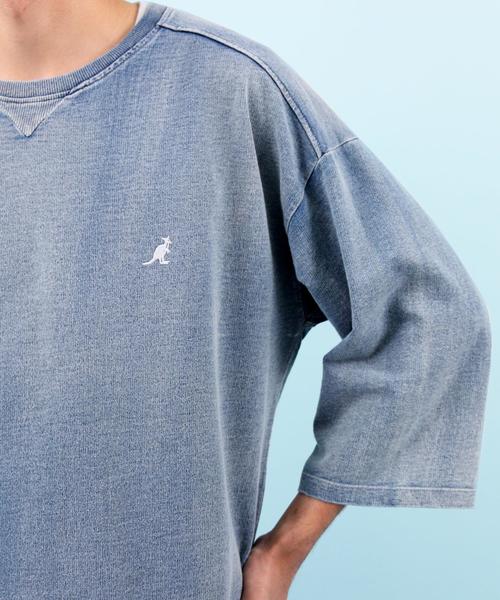 KANGOL（カンゴール）の「【別注】KANGOL×８(eight) コラボビッグシルエット半袖Tシャツ（Tシャツ/カットソー・メンズ・ライトインディゴブルー/ダークインディゴブルー・FREE）」の15枚目の写真