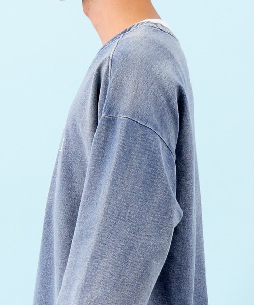 KANGOL（カンゴール）の「【別注】KANGOL×８(eight) コラボビッグシルエット半袖Tシャツ（Tシャツ/カットソー・メンズ・ライトインディゴブルー/ダークインディゴブルー・FREE）」の16枚目の写真